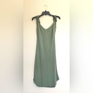 Mahina Green Tie Strap Midi Dress